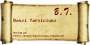 Boszi Tarziciusz névjegykártya